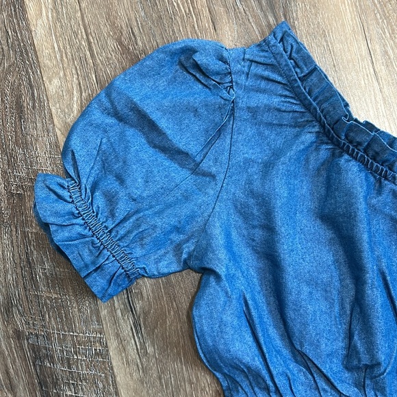 Vince Camuto size 8 girls blue romper 1piece 1 shoulder jumpsuit New w/out tag - Picture 6 of 10